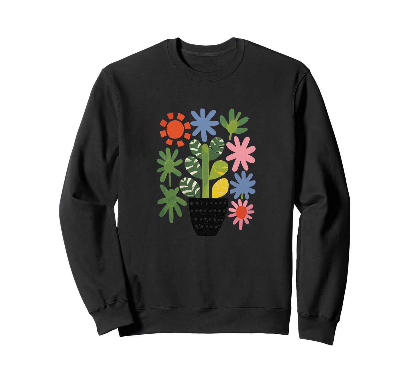 Modern Boho Colorful Floral Sweatshirt - Fun Novelty Design Unisex - T-Shirt, Sweatshirt, Hoodie