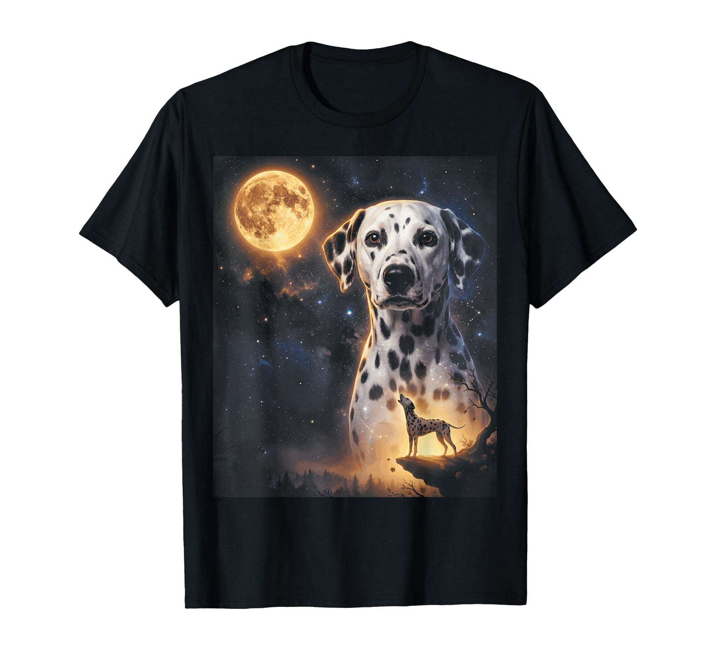 90S Dalmatian Howling Moon Y2K T-Shirt - Novelty Apparel for Adults - T-Shirt, Sweatshirt, Hoodie