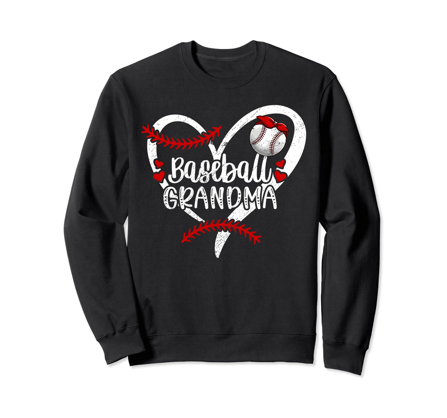 Baseball Grandma Heart Grandma Sweatshirt - Streetwear Style Unisex - T-Shirt, Sweatshirt, Hoodie