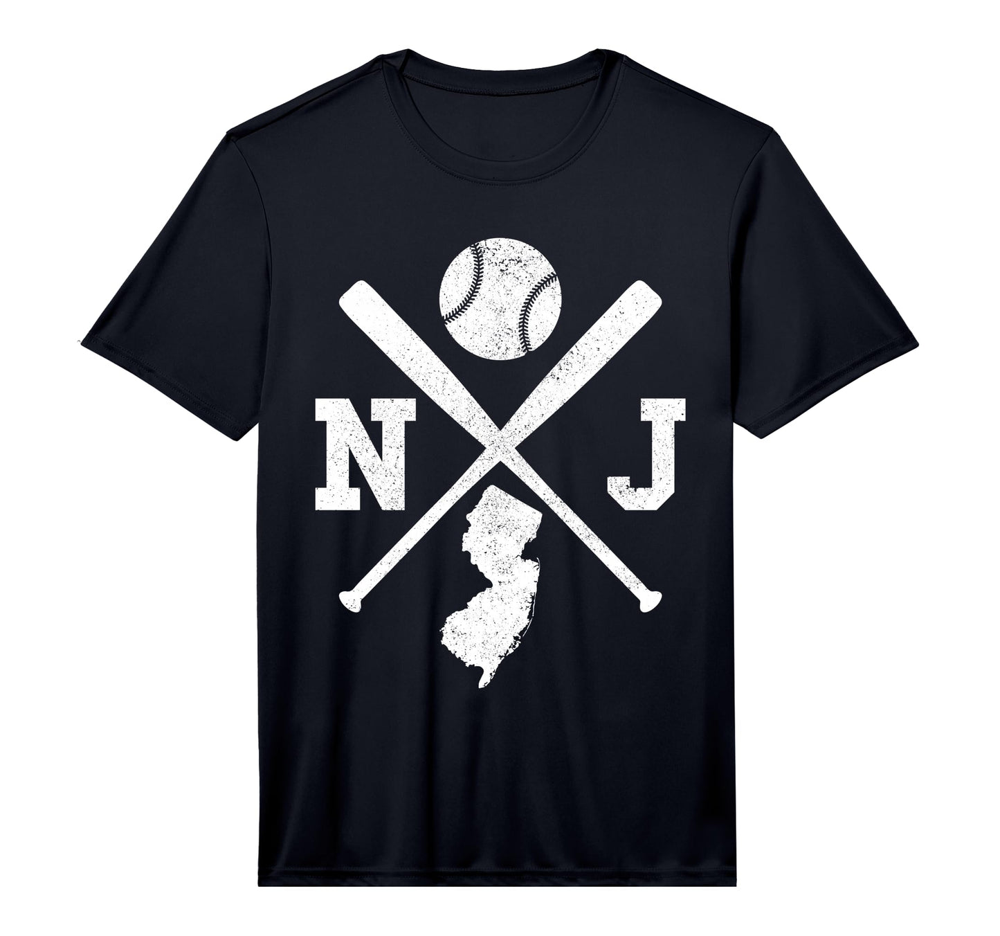 Mens Nj Usa State Baseball Player New T-Shirt - Custom Art Print Men Women - T-Shirt, Sweatshirt, Hoodie