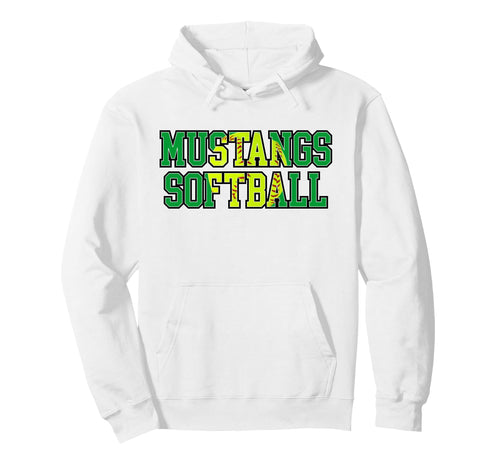 Mustangs Softball Mom Green Mustang Pride Hoodie - Minimalist Print Unisex - T-Shirt, Sweatshirt, Hoodie