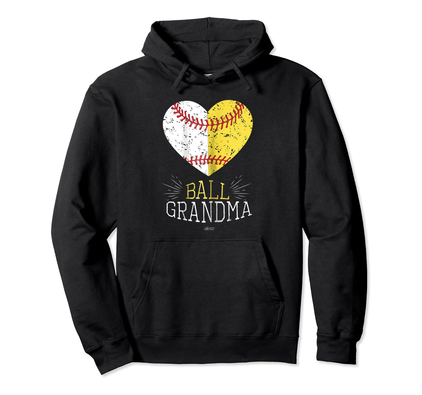 Womens Mom Funny Baseball Ball Grandma Hoodie - Custom Art Print Men Women - T-Shirt, Sweatshirt, Hoodie