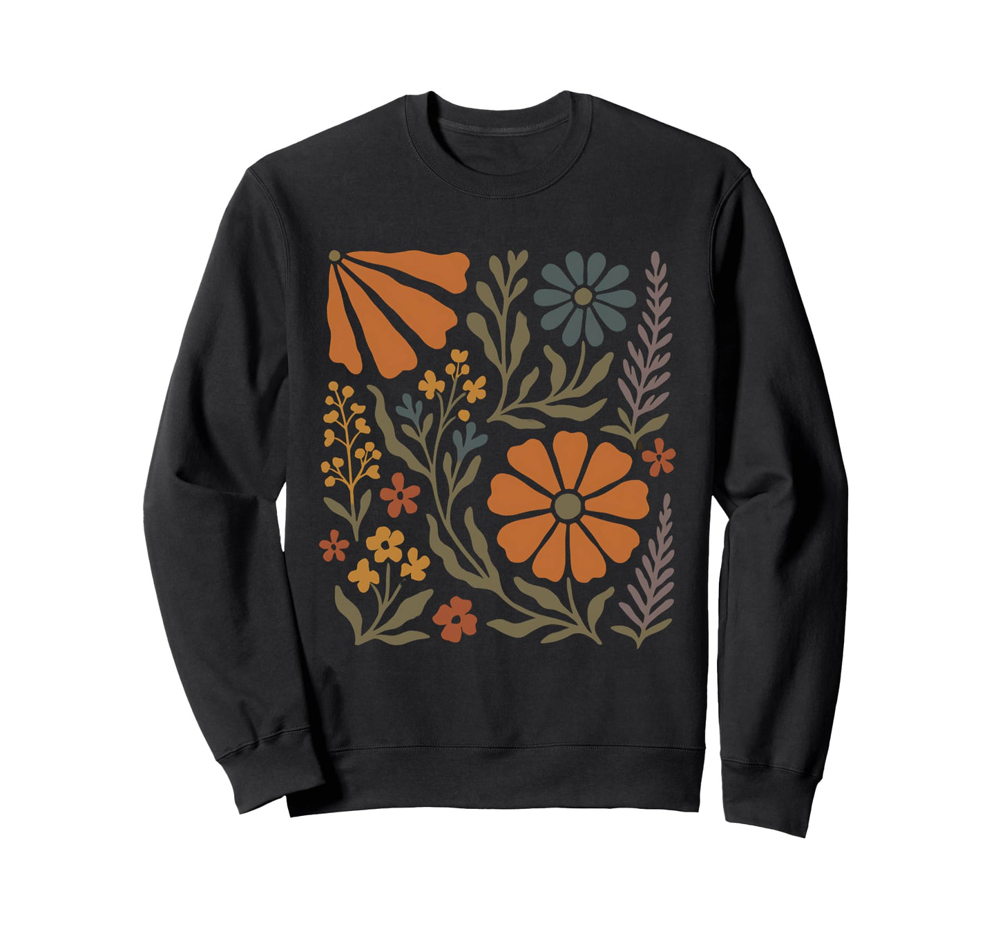 Boho Wildflower Floral Aesthetic Sweatshirt - Aesthetic Graphic for Adults - T-Shirt, Sweatshirt, Hoodie