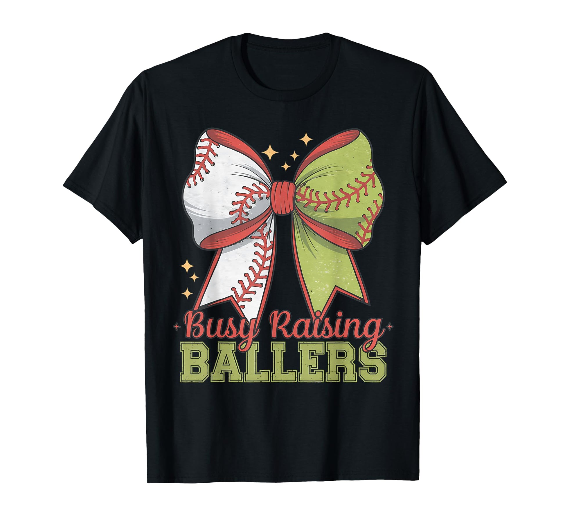Busy Raising Ballers Softball Coquette T-Shirt - Trendy Graphic Men Women - T-Shirt, Sweatshirt, Hoodie