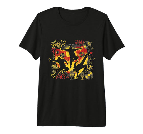 Old School Hip Hop Rapper Tees Tri T-Shirt - Fun Novelty Design for Adults - T-Shirt, Sweatshirt, Hoodie