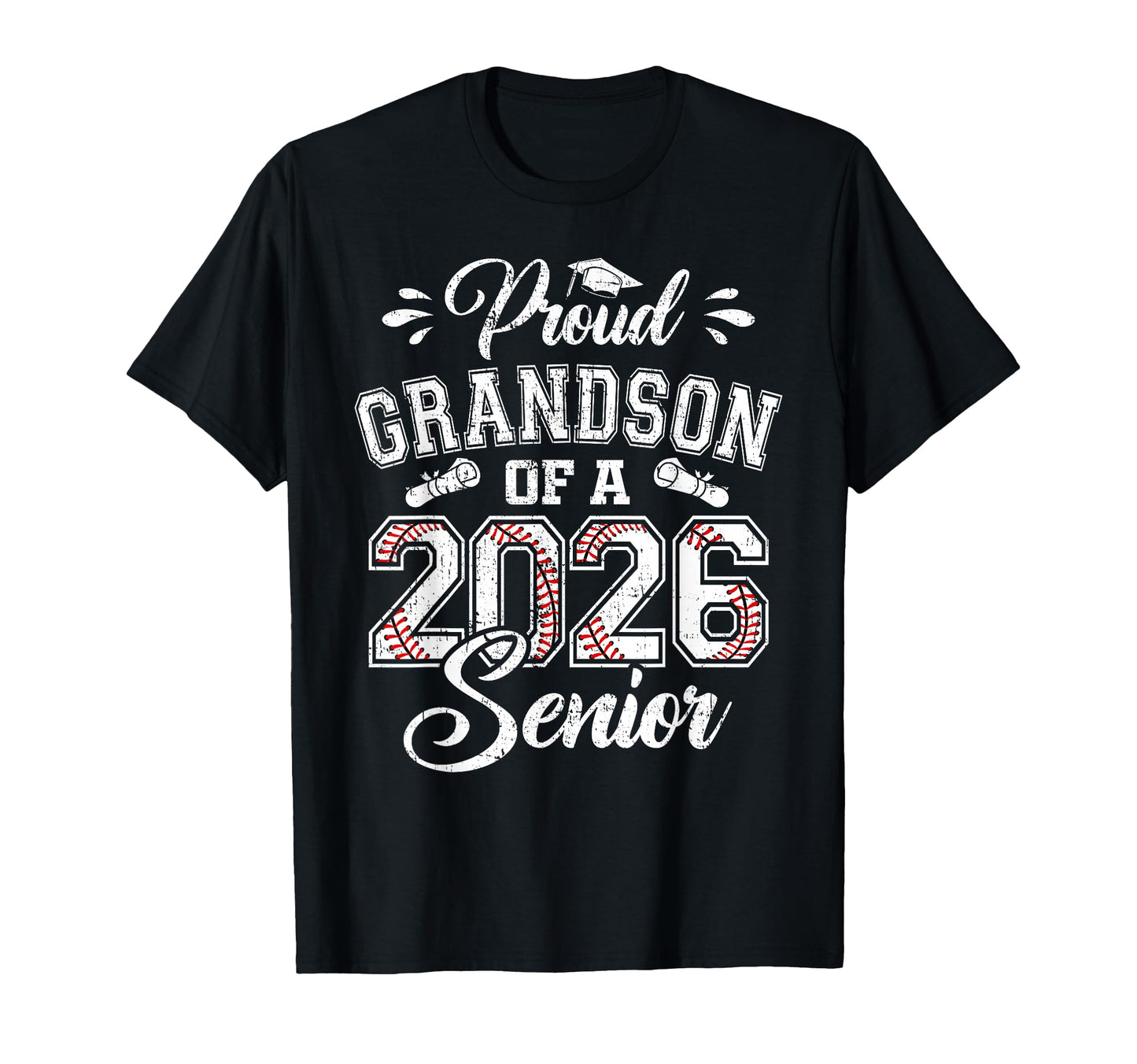Proud Grandson 2026 Senior T-Shirt - Casual Everyday Wear for Adults - T-Shirt, Sweatshirt, Hoodie