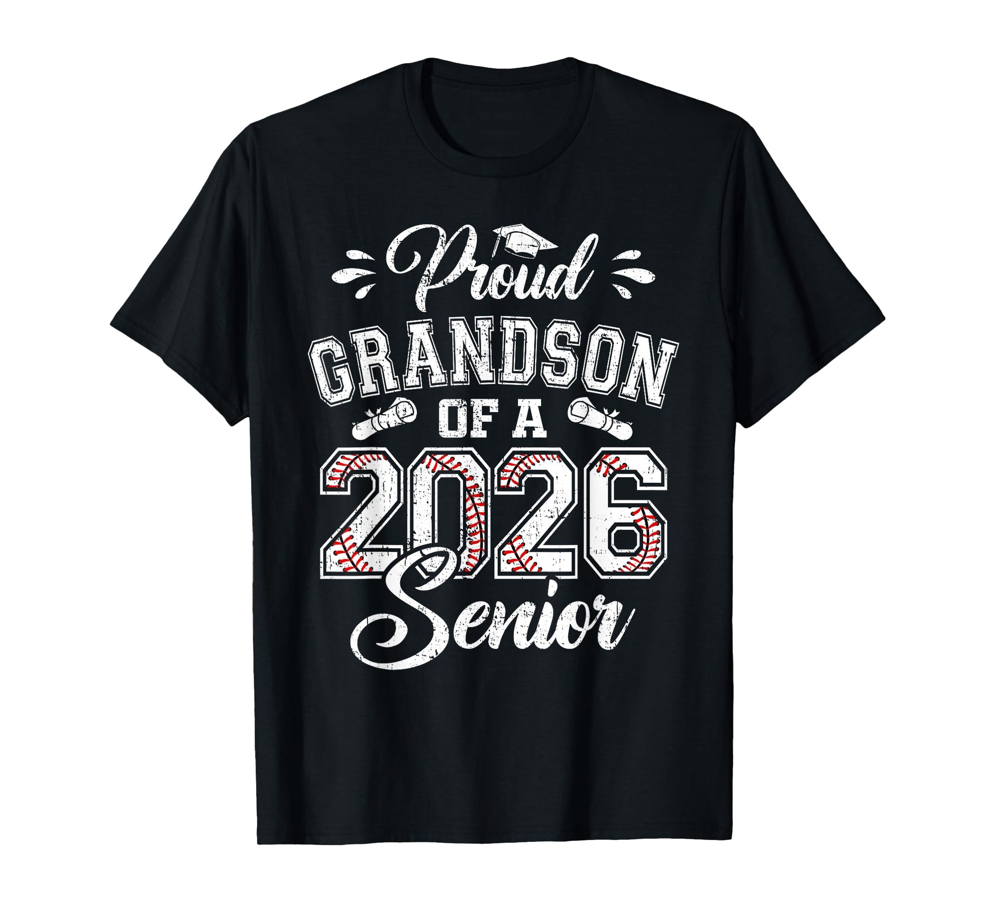 Proud Grandson 2026 Senior T-Shirt - Casual Everyday Wear for Adults - T-Shirt, Sweatshirt, Hoodie