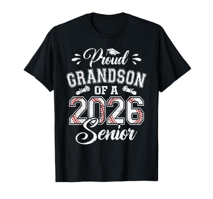 Proud Grandson 2026 Senior T-Shirt - Casual Everyday Wear for Adults - T-Shirt, Sweatshirt, Hoodie