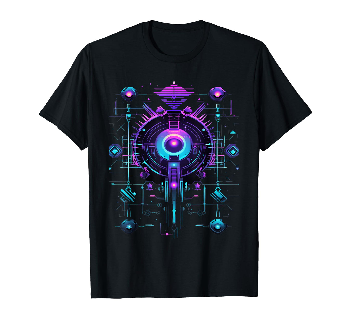 Vaporwave Aesthetics Cybertronic T-Shirt - Minimalist Print Men Women - T-Shirt, Sweatshirt, Hoodie