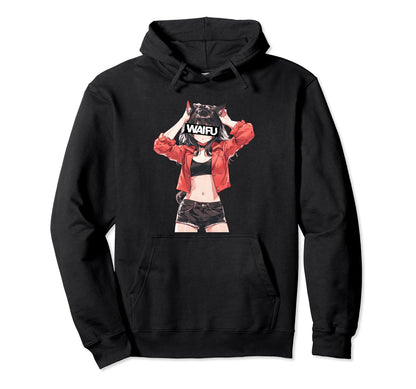 Japanese Aesthetic Waifu Anime Otaku Hoodie - Minimalist Print Men Women - T-Shirt, Sweatshirt, Hoodie