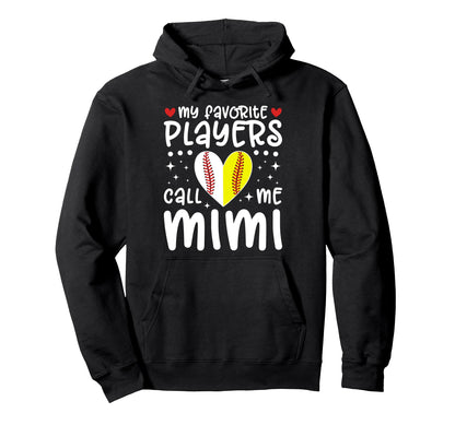 Favorite Players Call Me Mimi Hoodie - Aesthetic Graphic Men Women - T-Shirt, Sweatshirt, Hoodie