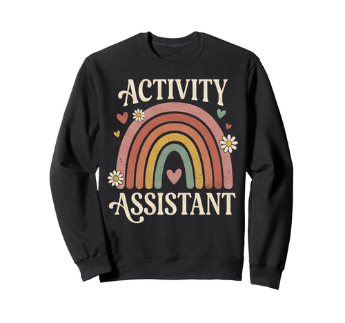Activity Assistant Rainbow Boho Sweatshirt - Graphic Print for Adults - T-Shirt, Sweatshirt, Hoodie