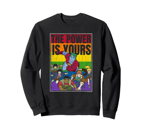 Captain Planet Distressed Rainbow Sweatshirt - Minimalist Print for Adults - T-Shirt, Sweatshirt, Hoodie