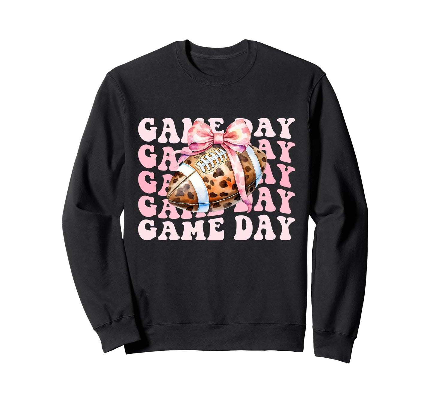 Football Coquette Bow Cheer Mom Game Sweatshirt - Trendy Graphic Unisex - T-Shirt, Sweatshirt, Hoodie