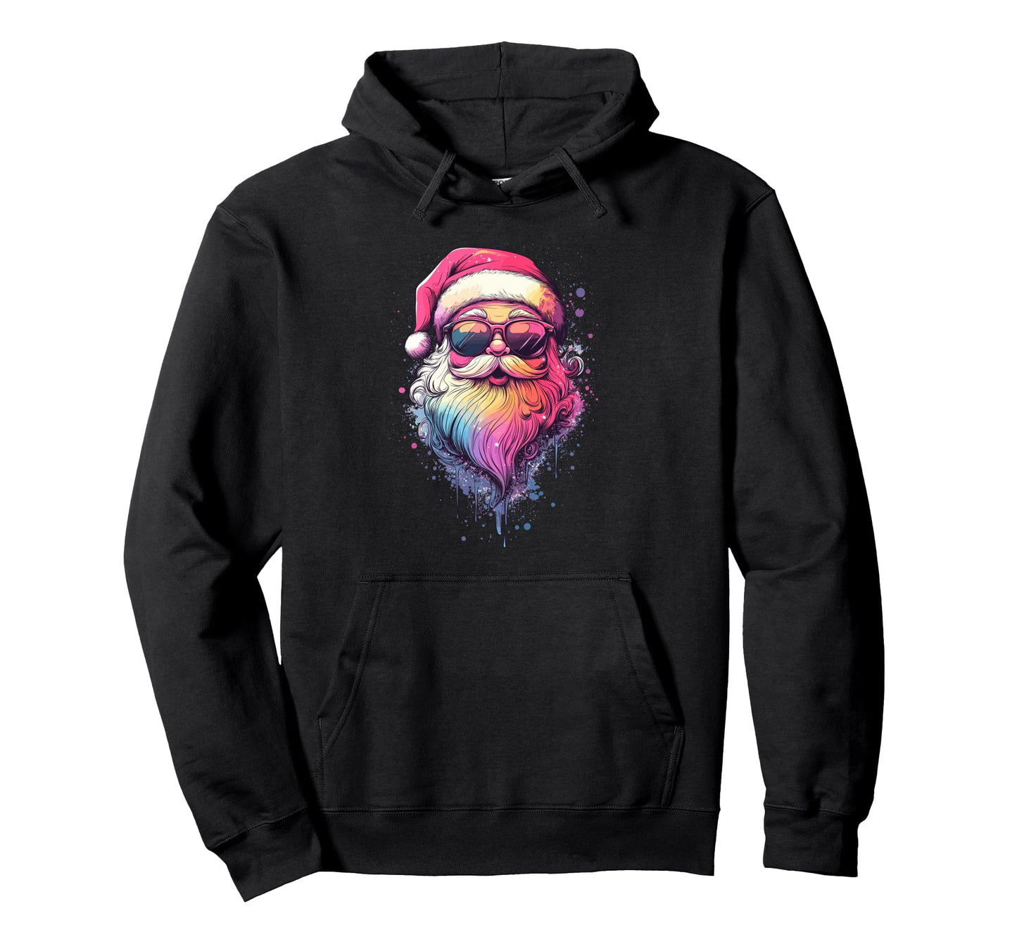 Y2K Santa Claus Colorful Holiday Hoodie - Graphic Print Unisex - T-Shirt, Sweatshirt, Hoodie