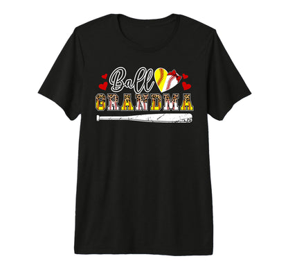 Ball Grandma Leopard Baseball T-Shirt - Fun Novelty Design for Adults - T-Shirt, Sweatshirt, Hoodie