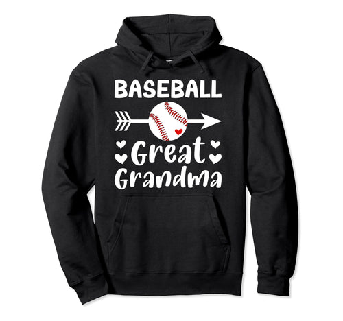 Baseball Great Grandma Baseball Hoodie - Aesthetic Graphic Men Women - T-Shirt, Sweatshirt, Hoodie