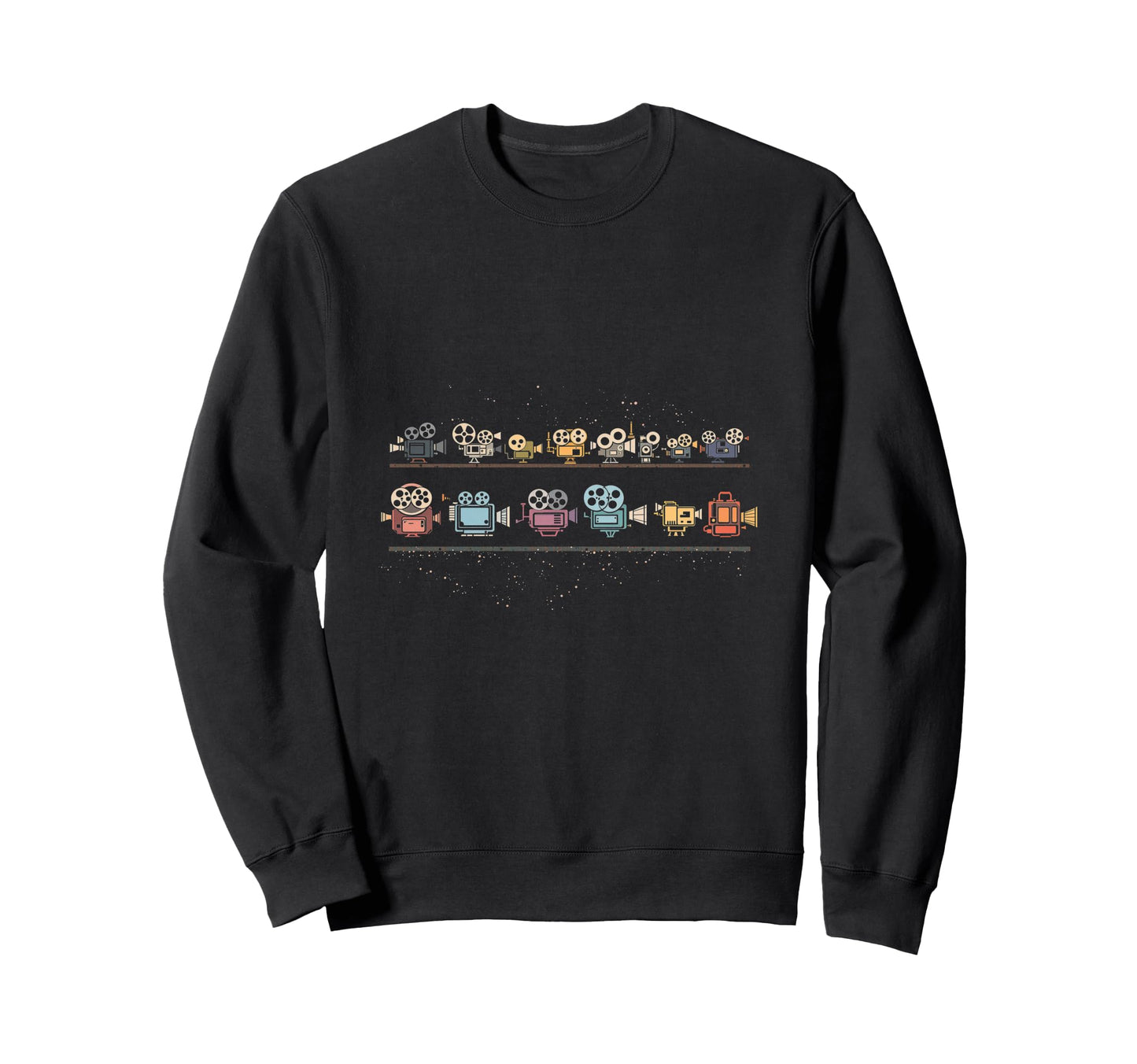 Movie Cameras Sweatshirt - Trendy Graphic Unisex - T-Shirt, Sweatshirt, Hoodie