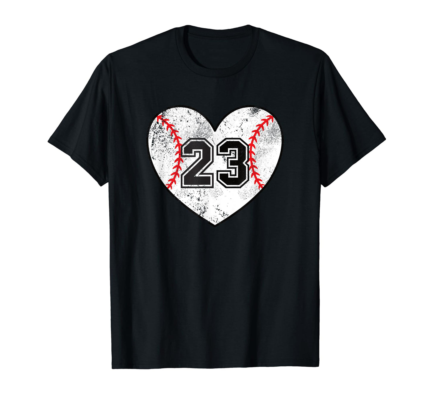 Baseball Heart Player 23 Baseball Mom T-Shirt - Graphic Print Men Women - T-Shirt, Sweatshirt, Hoodie