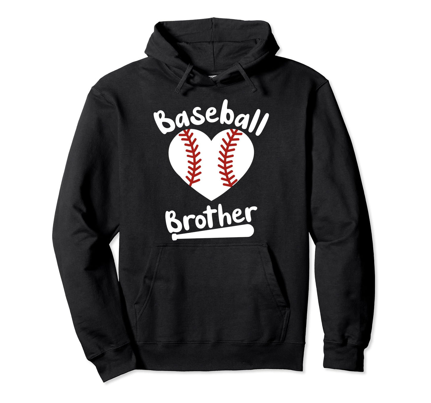 Baseball Brother Baseball Heart Baseball Hoodie - Trendy Graphic Unisex - T-Shirt, Sweatshirt, Hoodie