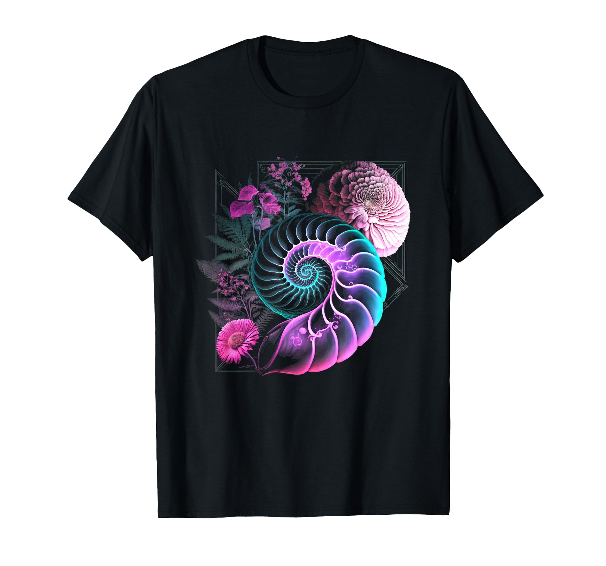 Fibonacci Spiral Vaporwave Aesthetics T-Shirt - Unique Graphic Men Women - T-Shirt, Sweatshirt, Hoodie