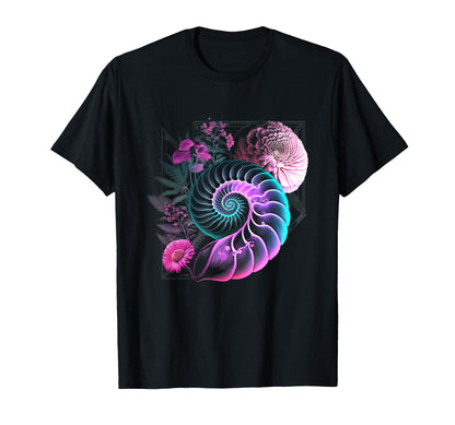 Fibonacci Spiral Vaporwave Aesthetics T-Shirt - Unique Graphic Men Women - T-Shirt, Sweatshirt, Hoodie