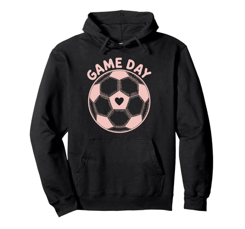 Womens Soccer Game Day Ladies Heart Hoodie - Aesthetic Graphic for Adults - T-Shirt, Sweatshirt, Hoodie