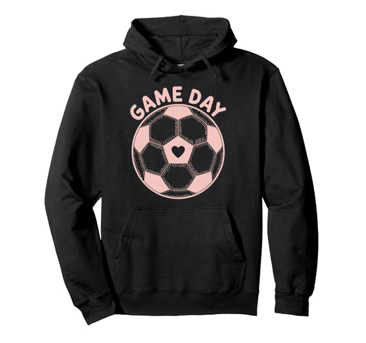 Womens Soccer Game Day Ladies Heart Hoodie - Aesthetic Graphic for Adults - T-Shirt, Sweatshirt, Hoodie