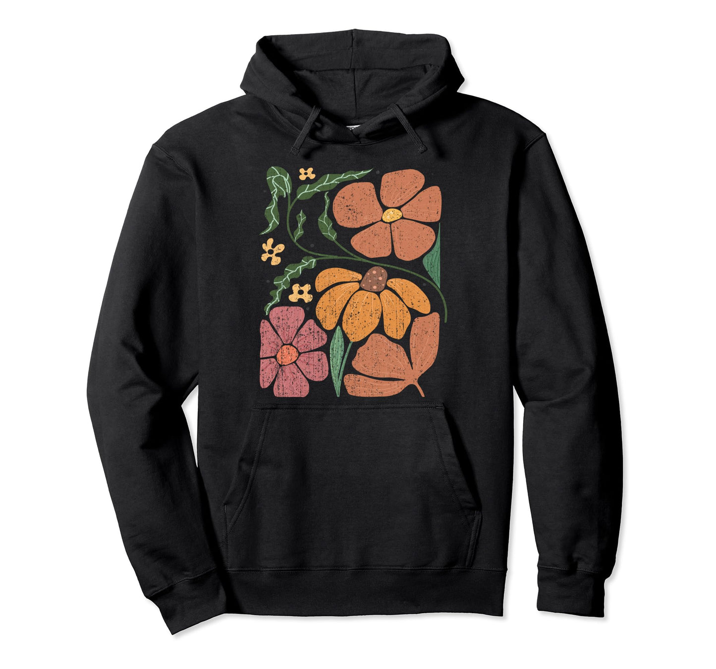 Flowers Boho Floral Garden Flower Hoodie - Aesthetic Graphic Men Women - T-Shirt, Sweatshirt, Hoodie