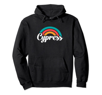 Cypress Ca Script Rainbow Hoodie - Custom Art Print for Adults - T-Shirt, Sweatshirt, Hoodie