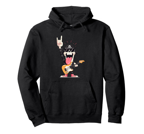 Rockstar Skeleton Punk Guitarist Hoodie - Novelty Apparel Unisex - T-Shirt, Sweatshirt, Hoodie