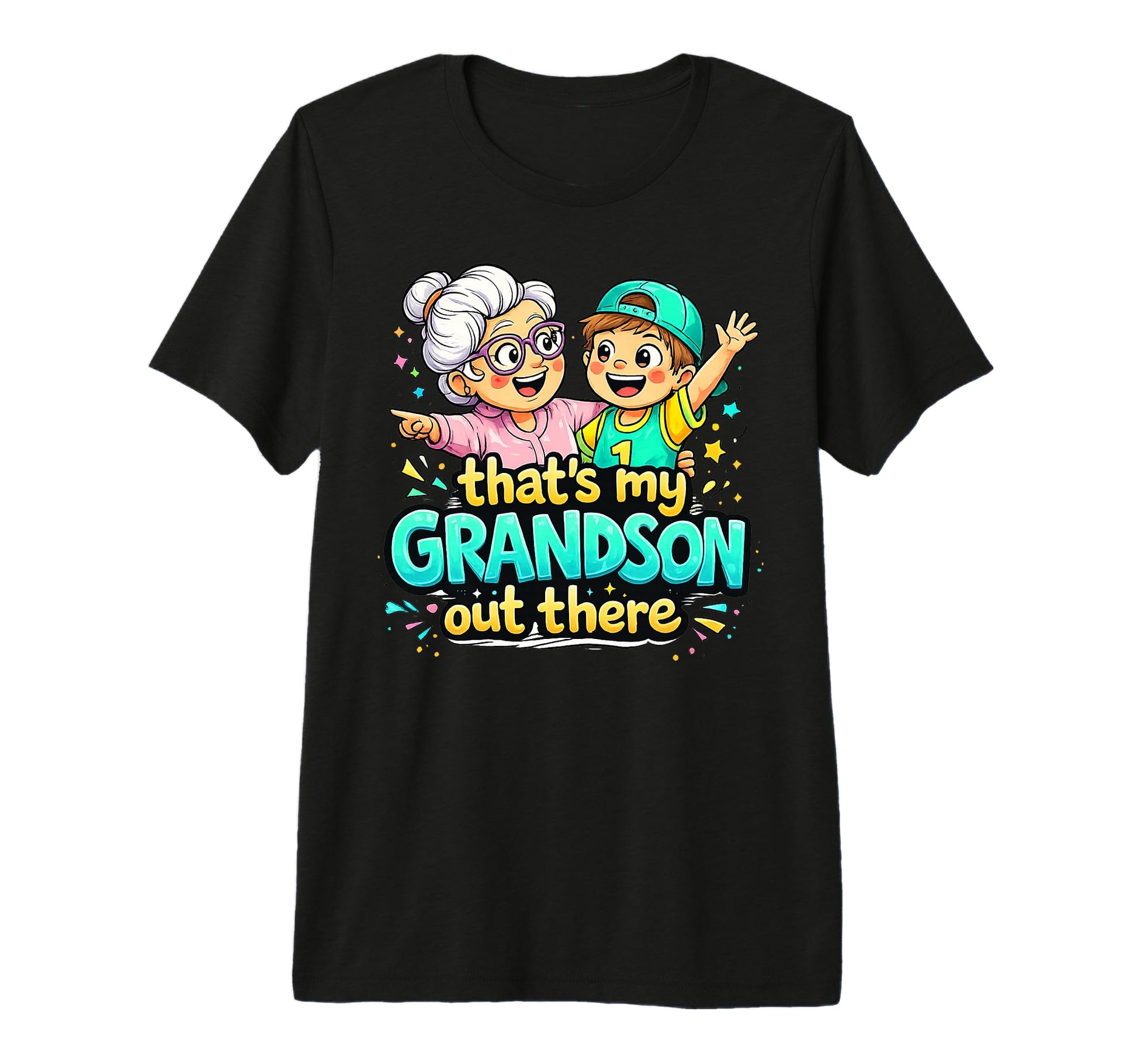 Thats My Grandson Out There Grandma T-Shirt - Novelty Apparel Men Women - T-Shirt, Sweatshirt, Hoodie