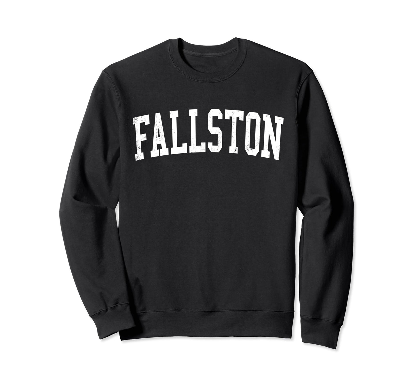 Fallston Md Distressed White Varsity Sweatshirt - Graphic Print for Adults - T-Shirt, Sweatshirt, Hoodie