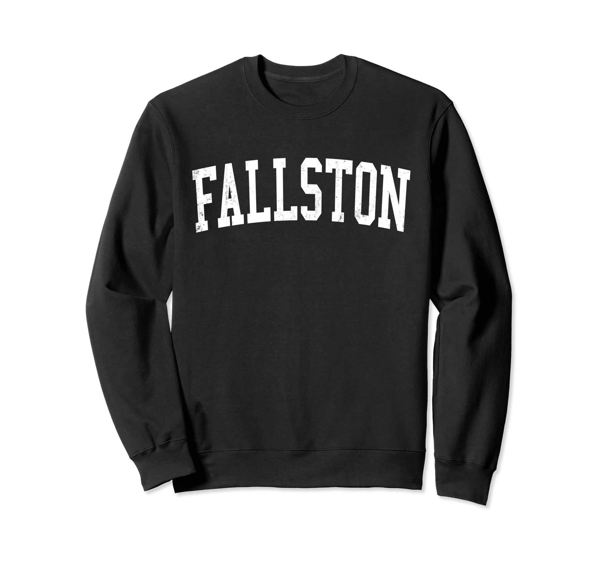 Fallston Md Distressed White Varsity Sweatshirt - Graphic Print for Adults - T-Shirt, Sweatshirt, Hoodie