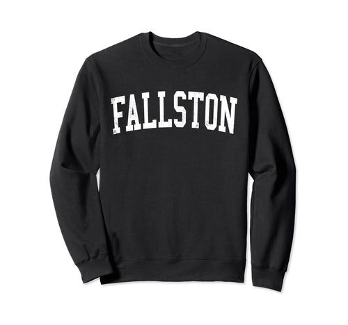 Fallston Md Distressed White Varsity Sweatshirt - Graphic Print for Adults - T-Shirt, Sweatshirt, Hoodie