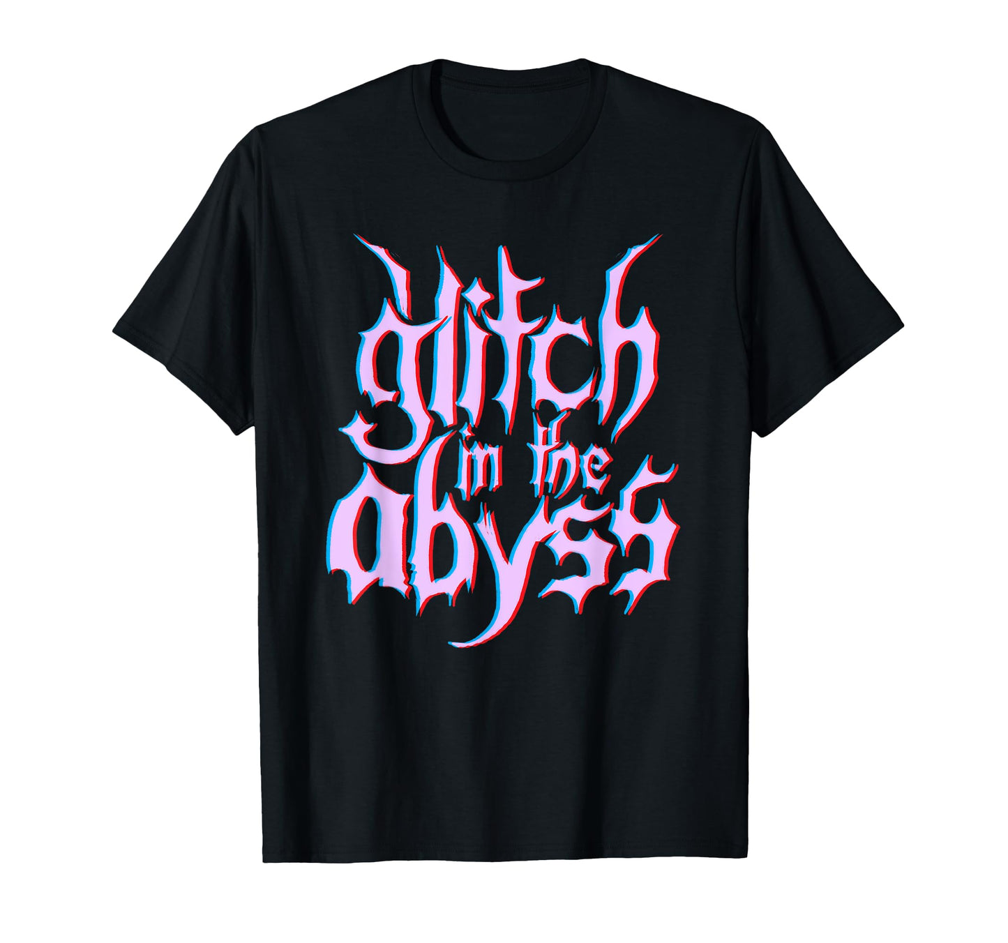 Glitch Abyss Gothic Y2K T-Shirt - Casual Everyday Wear for Adults - T-Shirt, Sweatshirt, Hoodie