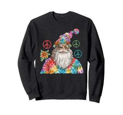 Gypsy Santa Claus Hippie Tie Dye Sweatshirt - Unique Graphic for Adults - T-Shirt, Sweatshirt, Hoodie