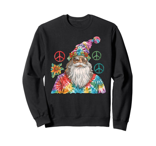 Gypsy Santa Claus Hippie Tie Dye Sweatshirt - Unique Graphic for Adults - T-Shirt, Sweatshirt, Hoodie