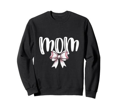 Coquette Baseball Mom Spirit Sweatshirt - Unique Graphic for Adults - T-Shirt, Sweatshirt, Hoodie