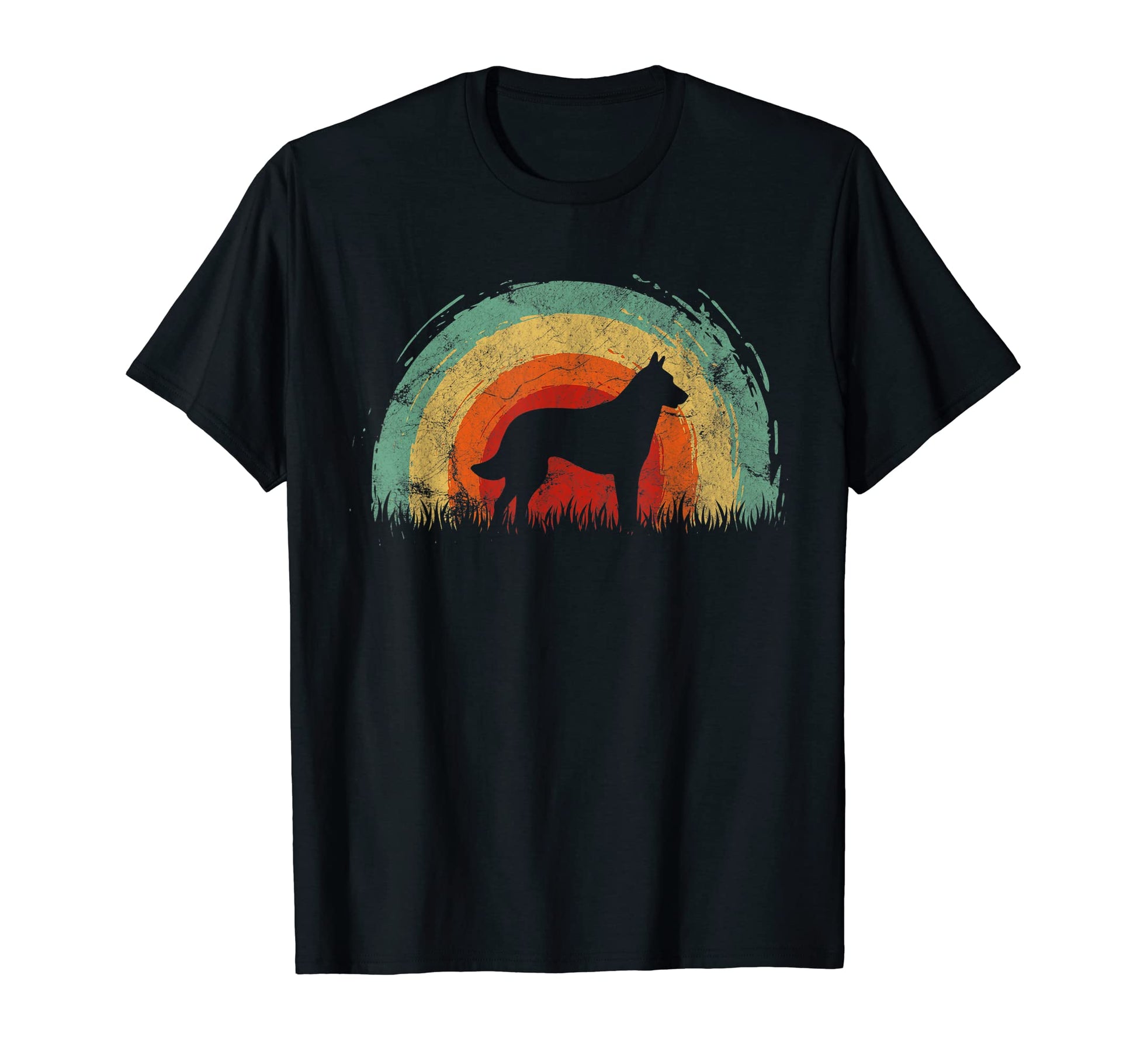 Belgian Malinois Rainbow Dog T-Shirt - Minimalist Print for Adults - T-Shirt, Sweatshirt, Hoodie