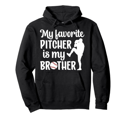 Baseball Pitcher Sister Proud Sister Hoodie - Streetwear Style for Adults - T-Shirt, Sweatshirt, Hoodie