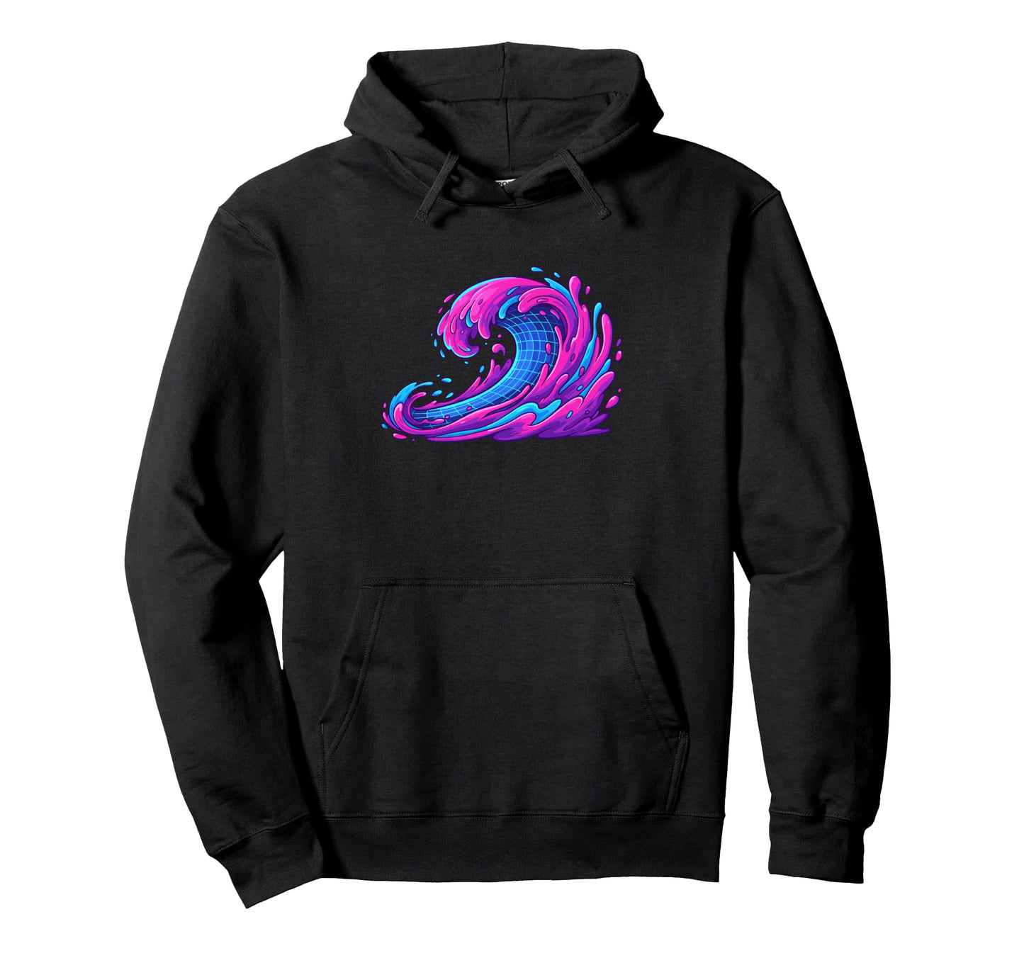 Cyberpunk Surf Wave Vaporwave Ocean Hoodie - Minimalist Print Unisex - T-Shirt, Sweatshirt, Hoodie