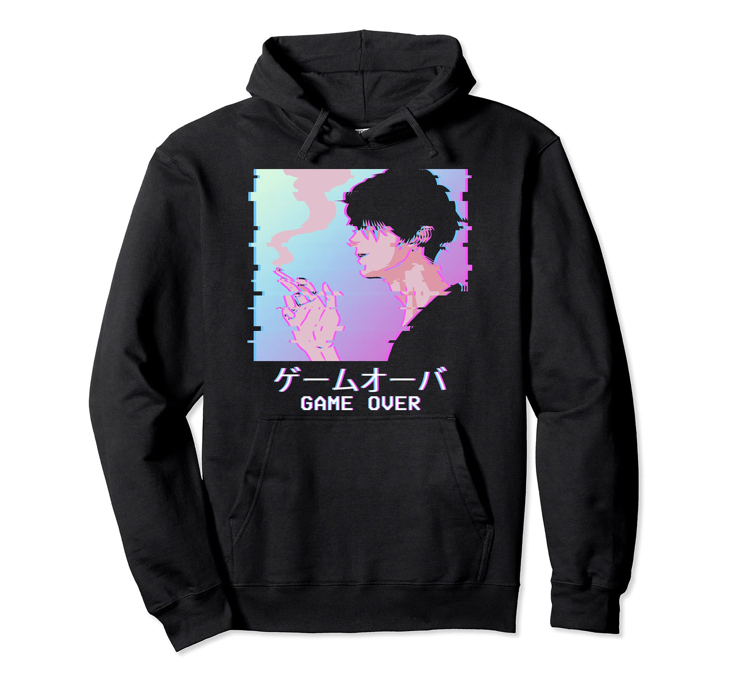 Japanese Vaporwave Aesthetic Anime Hoodie - Minimalist Print for Adults - T-Shirt, Sweatshirt, Hoodie