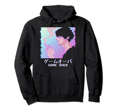 Japanese Vaporwave Aesthetic Anime Hoodie - Minimalist Print for Adults - T-Shirt, Sweatshirt, Hoodie
