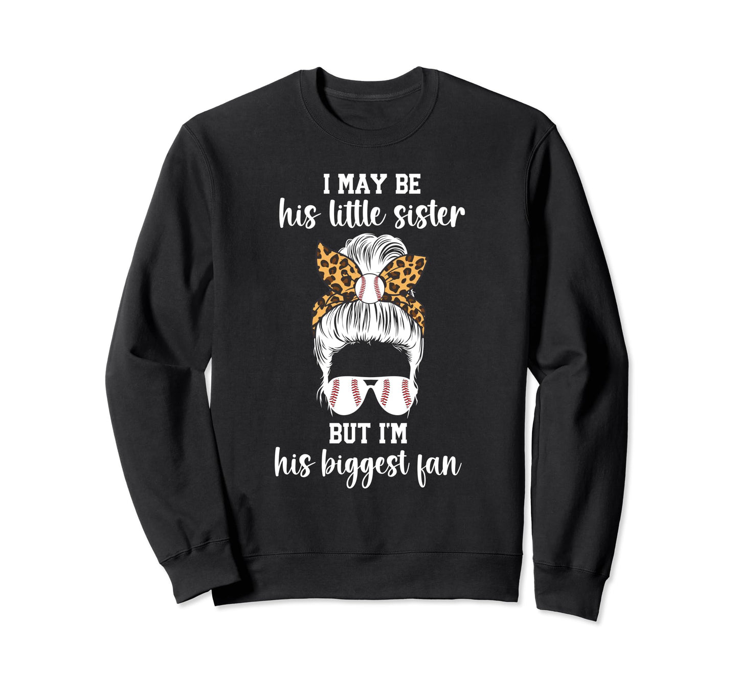 Little Sister Baseball Sister Sweatshirt - Aesthetic Graphic Unisex - T-Shirt, Sweatshirt, Hoodie