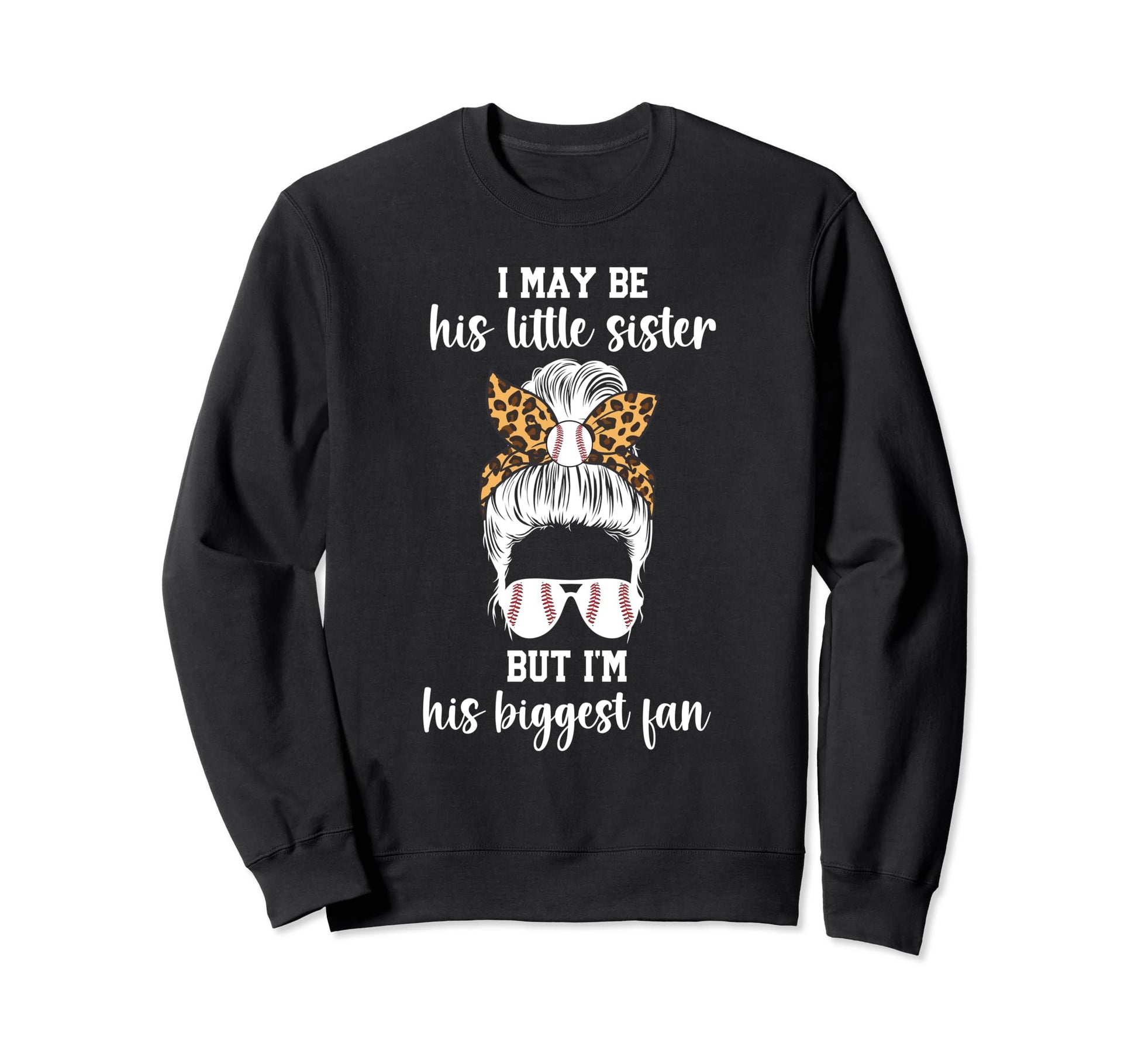 Little Sister Baseball Sister Sweatshirt - Aesthetic Graphic Unisex - T-Shirt, Sweatshirt, Hoodie