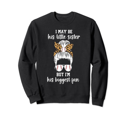 Little Sister Baseball Sister Sweatshirt - Aesthetic Graphic Unisex - T-Shirt, Sweatshirt, Hoodie