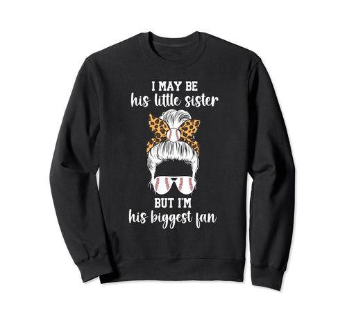 Little Sister Baseball Sister Sweatshirt - Aesthetic Graphic Unisex - T-Shirt, Sweatshirt, Hoodie