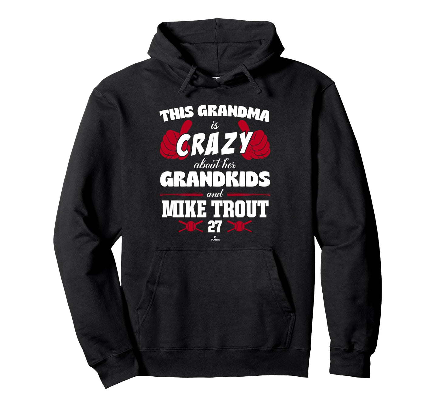 Grandma Crazy Mike Trout Los Angeles Hoodie - Novelty Apparel Men Women - T-Shirt, Sweatshirt, Hoodie