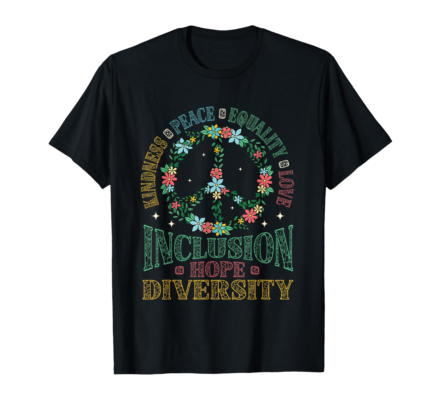 Diversity Equality Love Peace T-Shirt - Aesthetic Graphic for Adults - T-Shirt, Sweatshirt, Hoodie